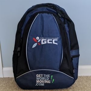 New navy and black backpack